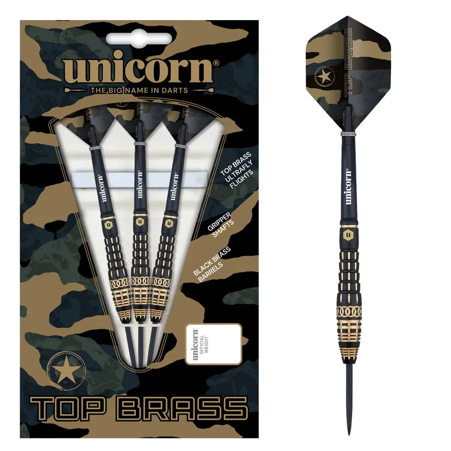 Unicorn Top Brass 4 Steel Darts - 20g -- 1 Satz