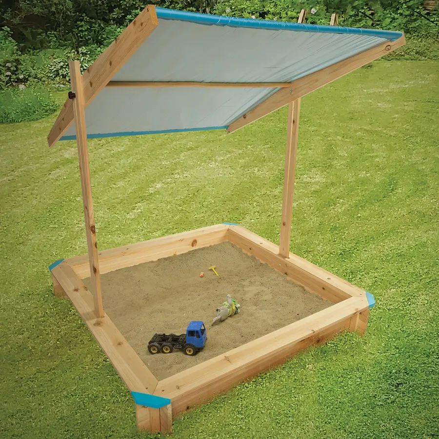 Sandkasten Spielplatz Kinder Lucia 116 x 116 cm von terra-garten®