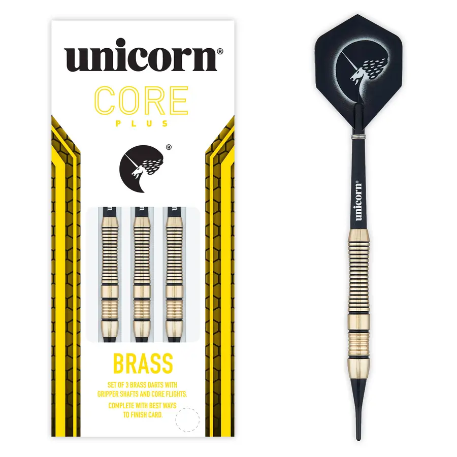 Unicorn Core+ Brass Soft Darts -- 1 Satz
