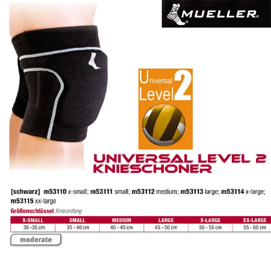 MUELLER Universal Level 2 Knieschoner in schwarz -- 1 Paar