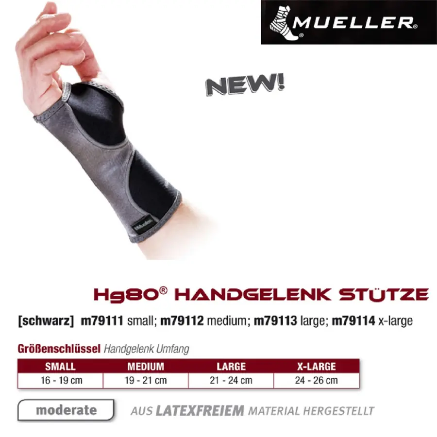 MUELLER Hg80 Handgelenk Stütze -- 1 Stck