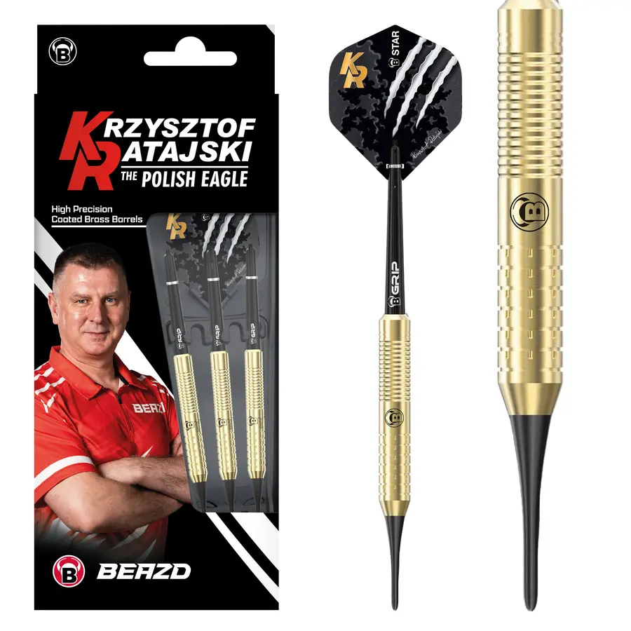 BEAZD Krzysztof Ratajski Brass Gold Softdart - 18g -- 1 Satz