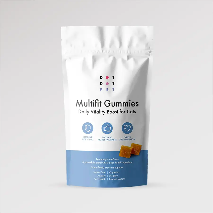 Multifit Healthy Cat Gummies – Leckere & Nahrhafte Ergänzungen für Verdauung, Fellpflege & Immunsystem Ihrer Katze | DotDotPet