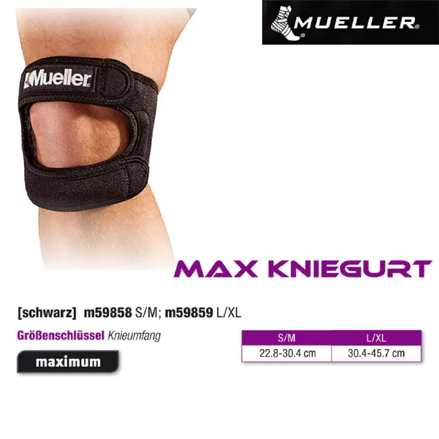 MUELLER MAX Kniegurt - S/M -- 1 Stck