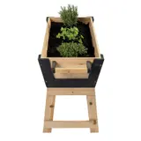 Pflanzschubkarre Pflanzfass Garten Deko Blumenkarre Pflanztrog aus Holz – view 5