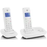 Motorola T412+ Digitales Schnurlostelefon (Duo, weiß) inkl. Anrufbeantworter – view 1