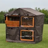 Zoo-XXL® Hoppolino – Premium Kleintierstall mit Heuraufe & extra großen Schubladen – vue 5