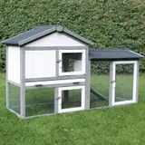 Kaninchenstall Klopfer grau/weiß – vista 2