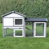 Kaninchenstall Klopfer grau/weiß – vista 3