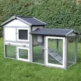 Kaninchenstall Klopfer grau/weiß – vista 4