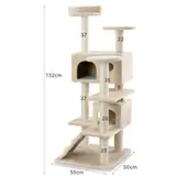Katzenkratzbaum 132cm Kratzbaum Kletterbaum Spielbaum Sisal -- Sammy -- von zoo-xxl® – view 2
